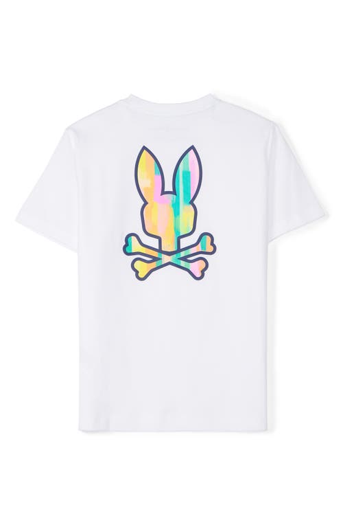 Shop Psycho Bunny Kids' Bunny Back Graphic T-shirt In White