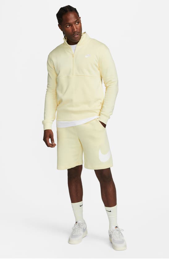 Shop Nike Sportswear Club Shorts In Alabaster/ White/ White