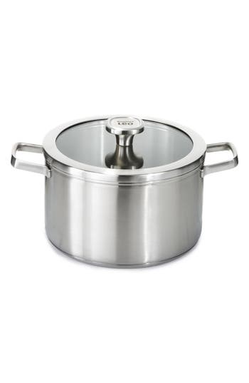 Berghoff Leo Graphite 6.3-quart Covered Stockpot In Grey