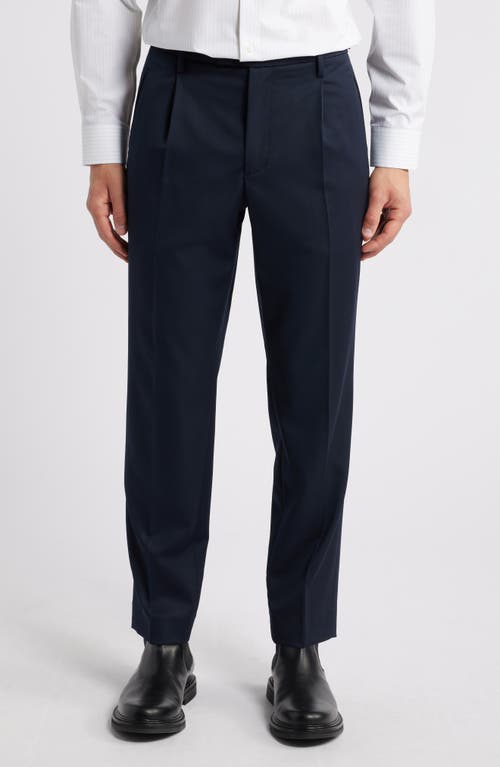 Barena Venezia Masco Novento Solid Stretch Virgin Wool Pants in Navy 