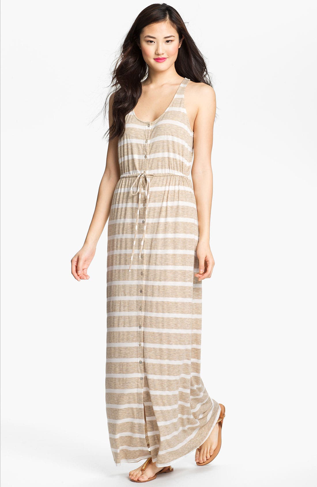 Eight Sixty Button Front Maxi Dress Nordstrom
