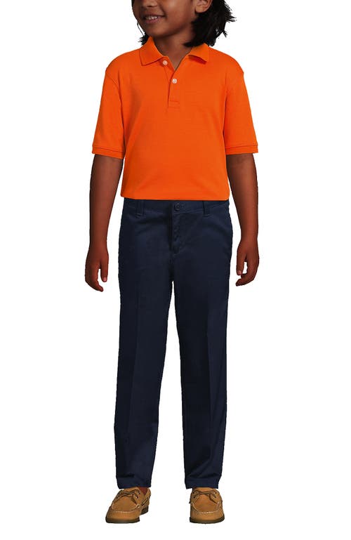 LANDS' END LANDS' END SCHOOL UNIFORM KIDS SHORT SLEEVE INTERLOCK POLO SHIRT 
