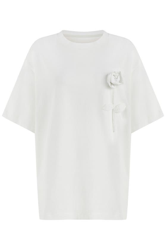 Shop Nocturne Oversized Embroidered T-shirt In White