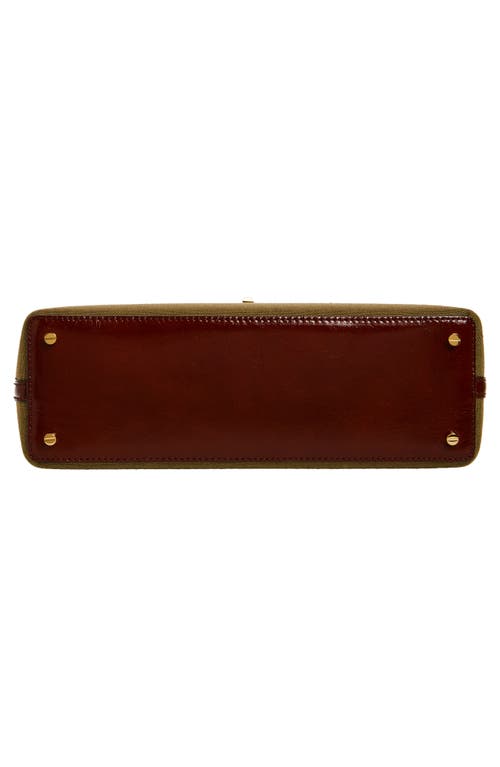 Totême Toteme T-lock Canvas Top Handle Bag In Khaki Green