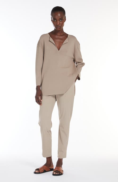 Shop Max Mara Leisure Stretch Jersey Golf Pants In Turtledove