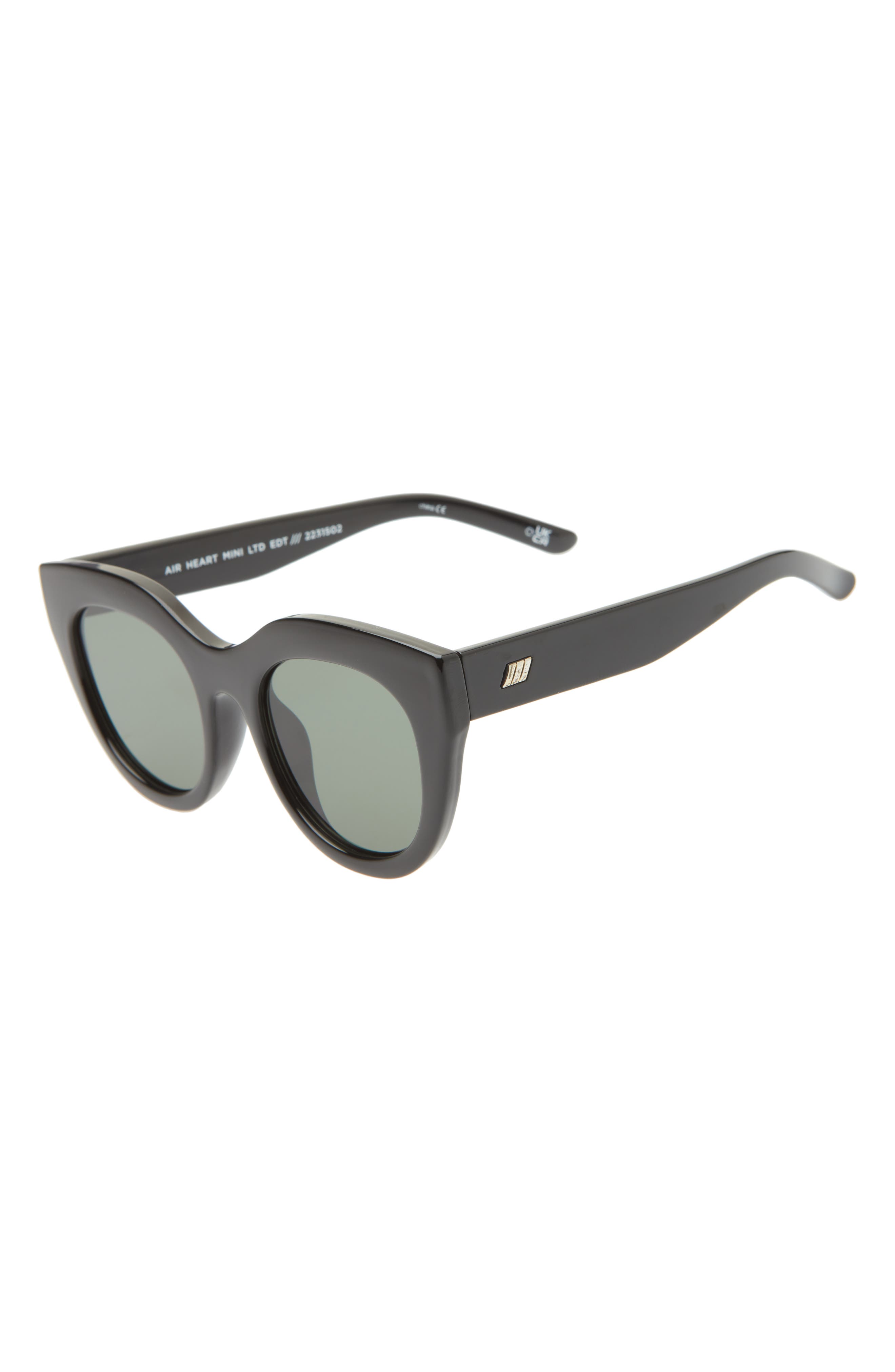 Le Specs Air Heart 45mm Cat Eye Sunglasses in Black at Nordstrom