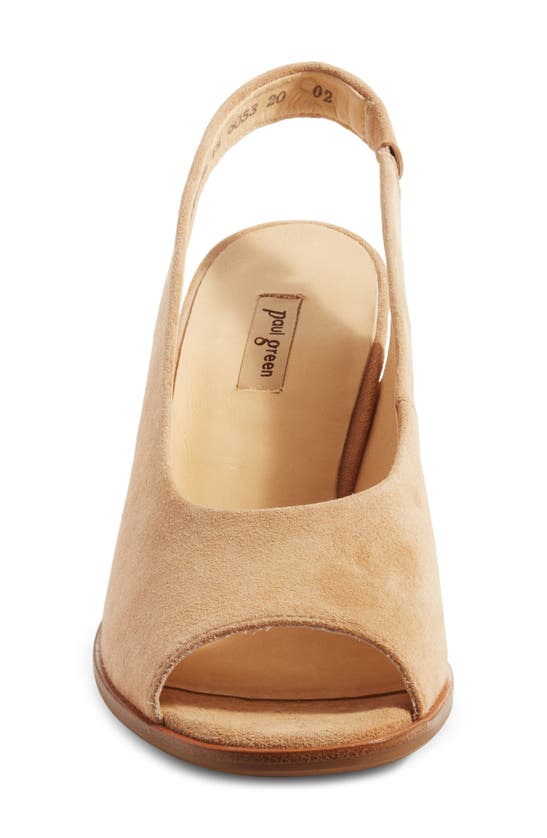 Shop Paul Green Savanah Slingback Peep Toe Sandal In Dakar Suede