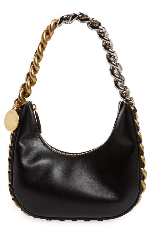 Stella McCartney Small Frayme Faux Leather Shoulder Bag in 1000 - Black