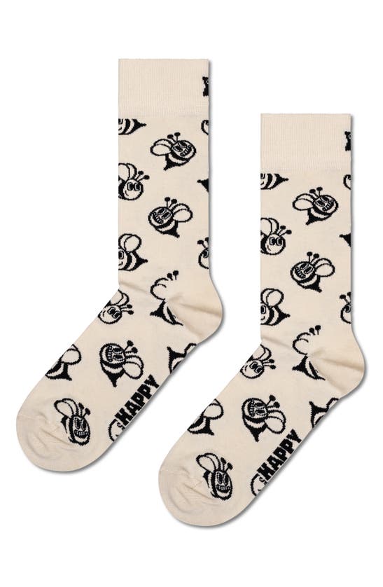 Shop Happy Socks Happy Animals 4-pack Cotton Blend Crew Socks Gift Set In White