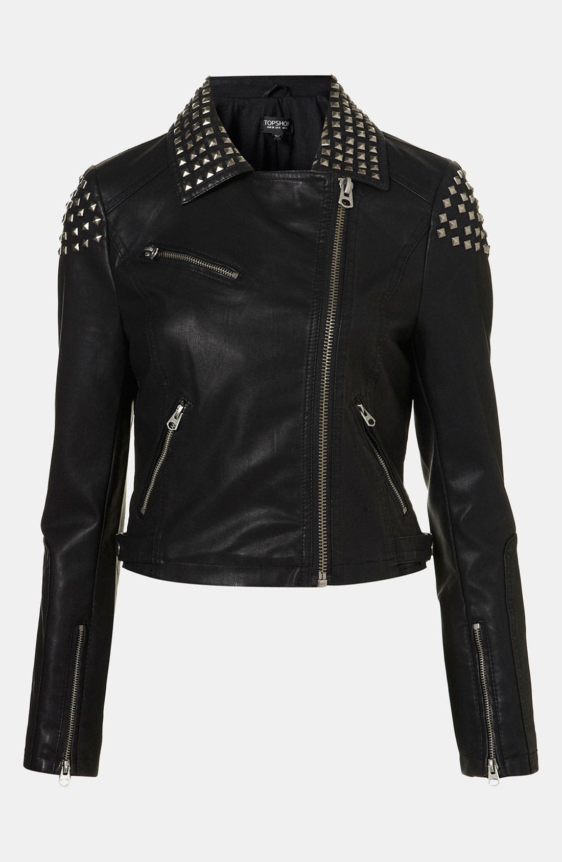 Studded Faux Leather Biker Jacket Nordstrom
