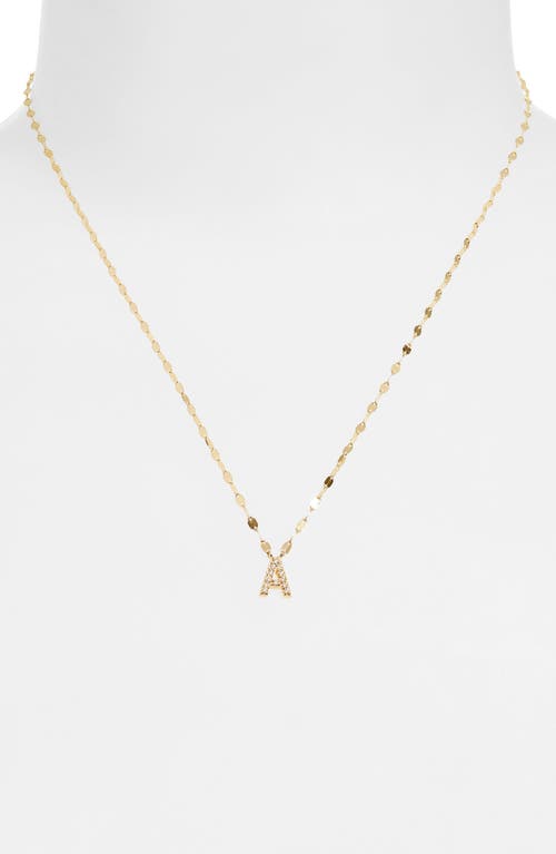 Shop Lana Initial Pendant Necklace In Yellow Gold A