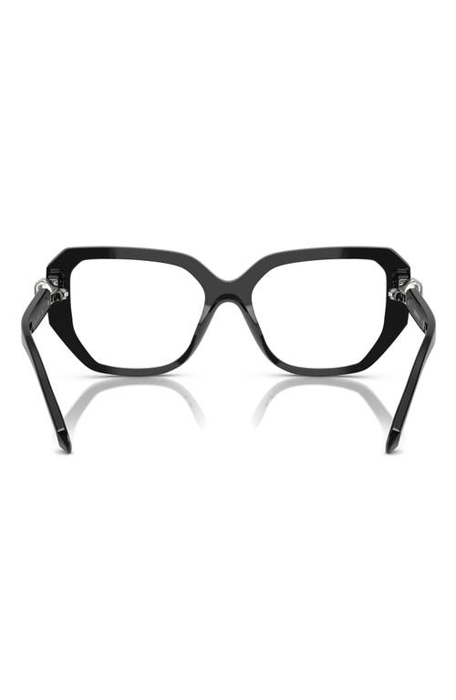 Swarovski 55mm Geometric Optical Glasses In Black