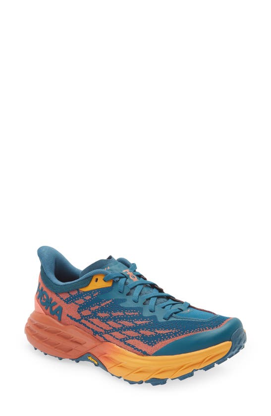 Hoka Speedgoat 5 Trail Running Shoe In Blue Coral / Camellia