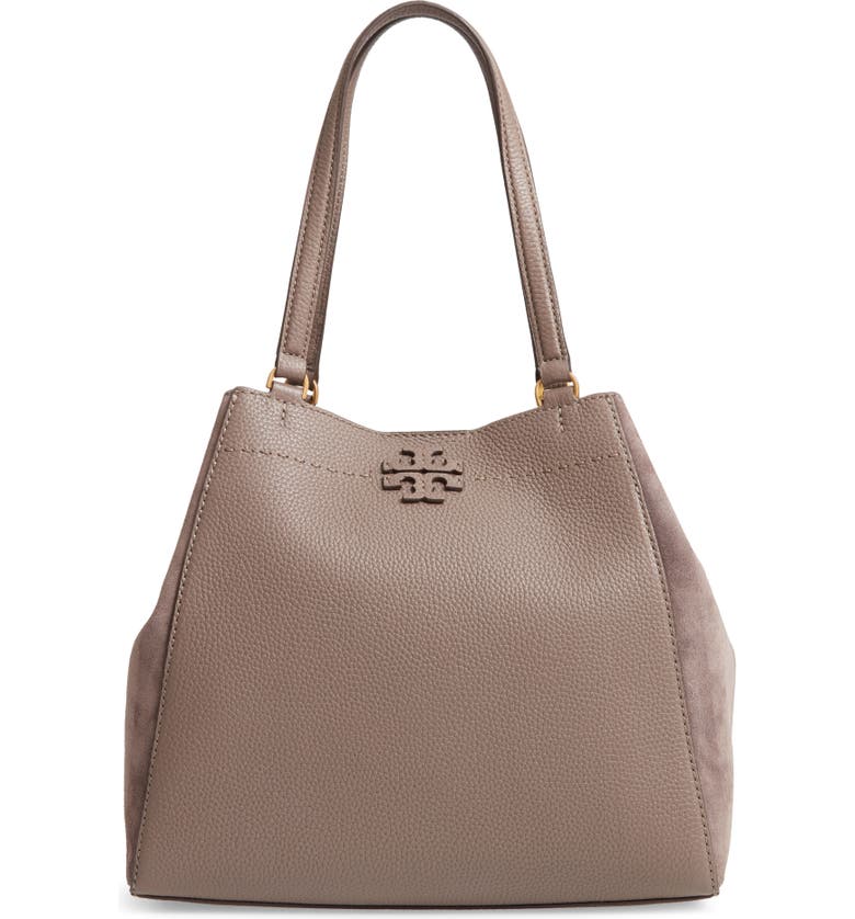 Tory Burch McGraw Leather & Suede Satchel | Nordstrom