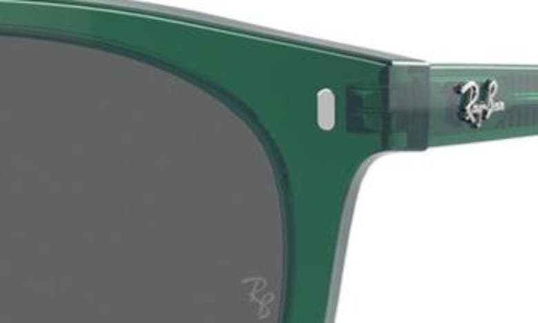 Shop Ray Ban Ray-ban 53mm Polarized Square Sunglasses In Transparent Green