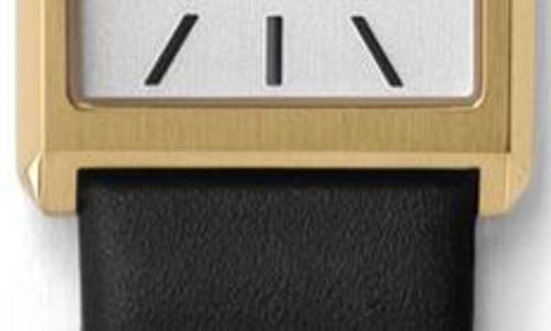 Breda Virgil Leather Strap Watch, 26mm In Gold/black/ivory