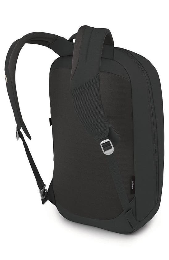 Shop Osprey Large Arcane Recycled Polyester Commuter Backpack In Black