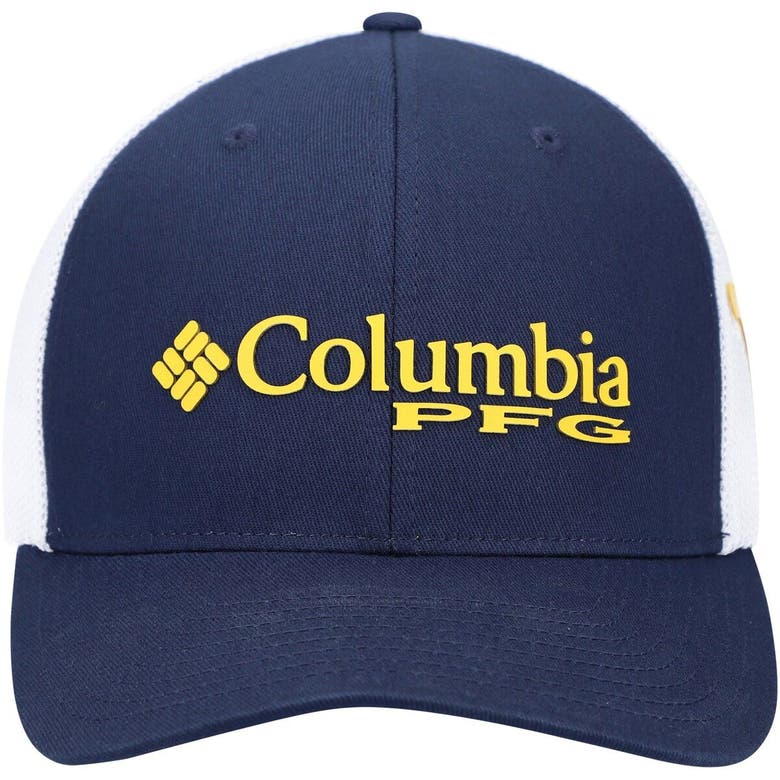Shop Columbia Navy West Virginia Mountaineers Pfg Snapback Adjustable Hat