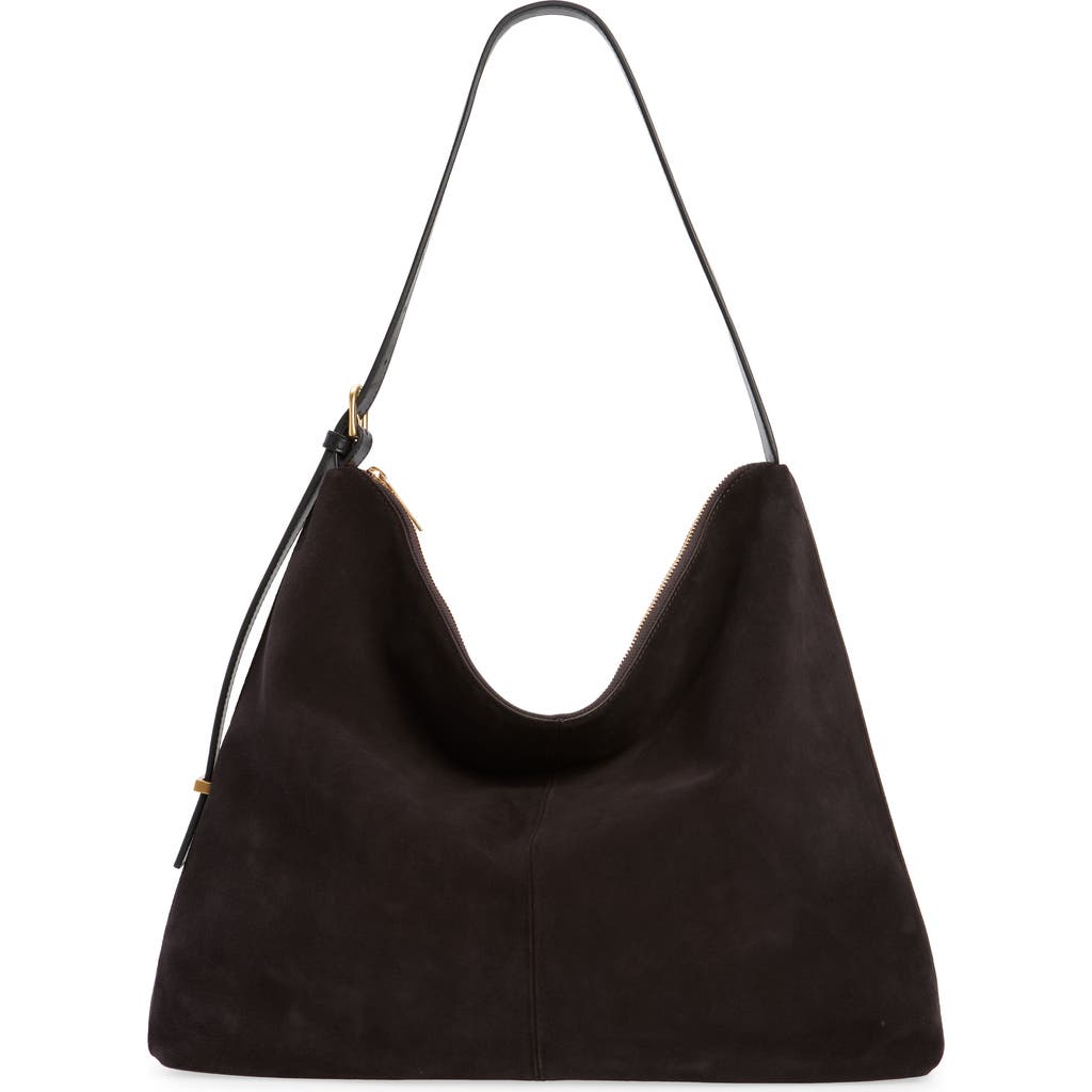 Reiss Vigo Shoulder Bag In Chocolate