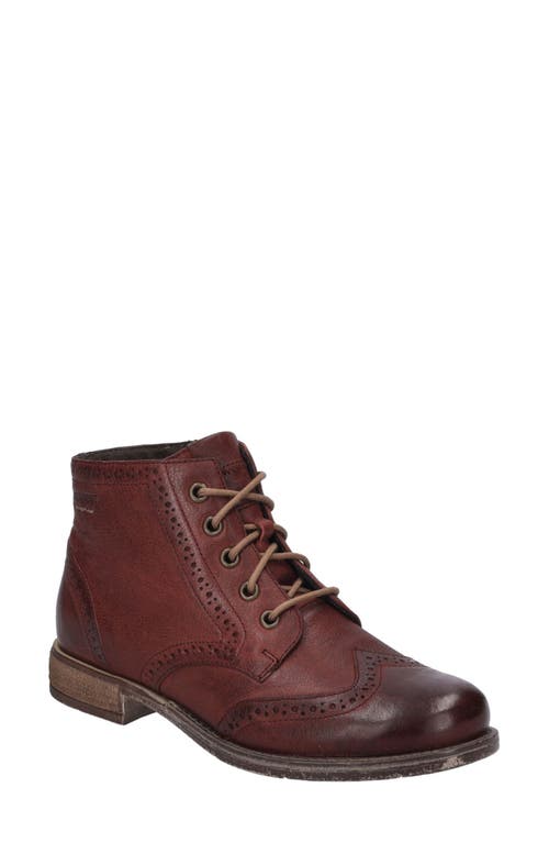 Josef Seibel Sienna 75 Brogue Bootie in Bordo 