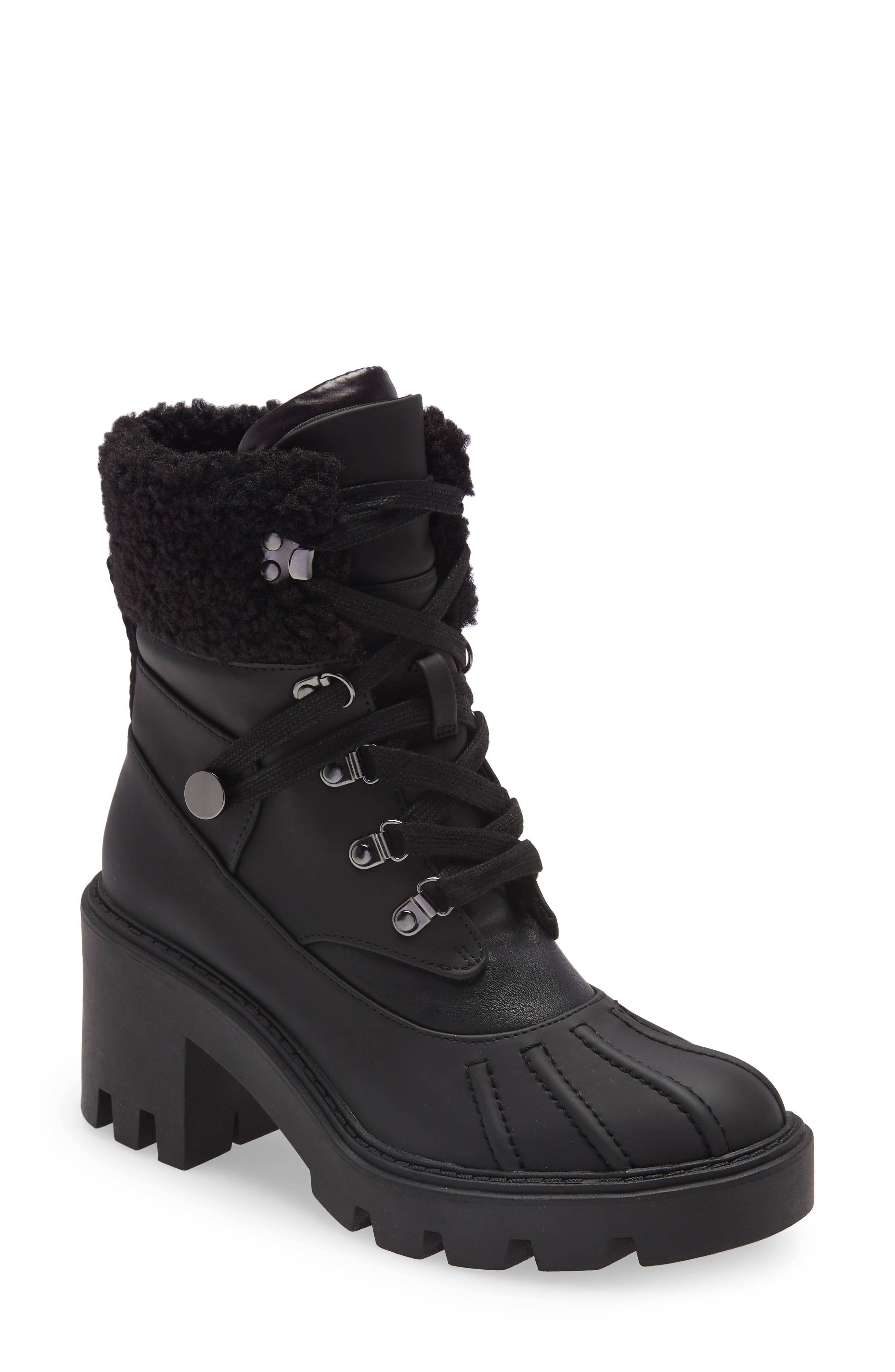 steve madden boots with fur trim