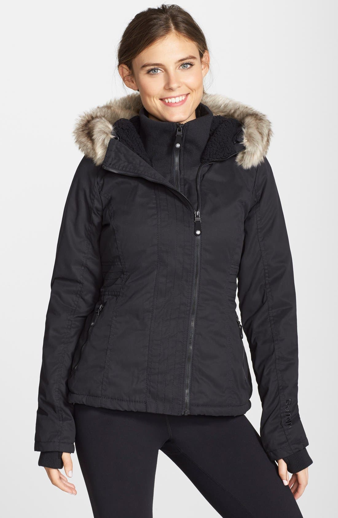 Bench 'Kidder II D' Faux Fur Trim Jacket Nordstrom