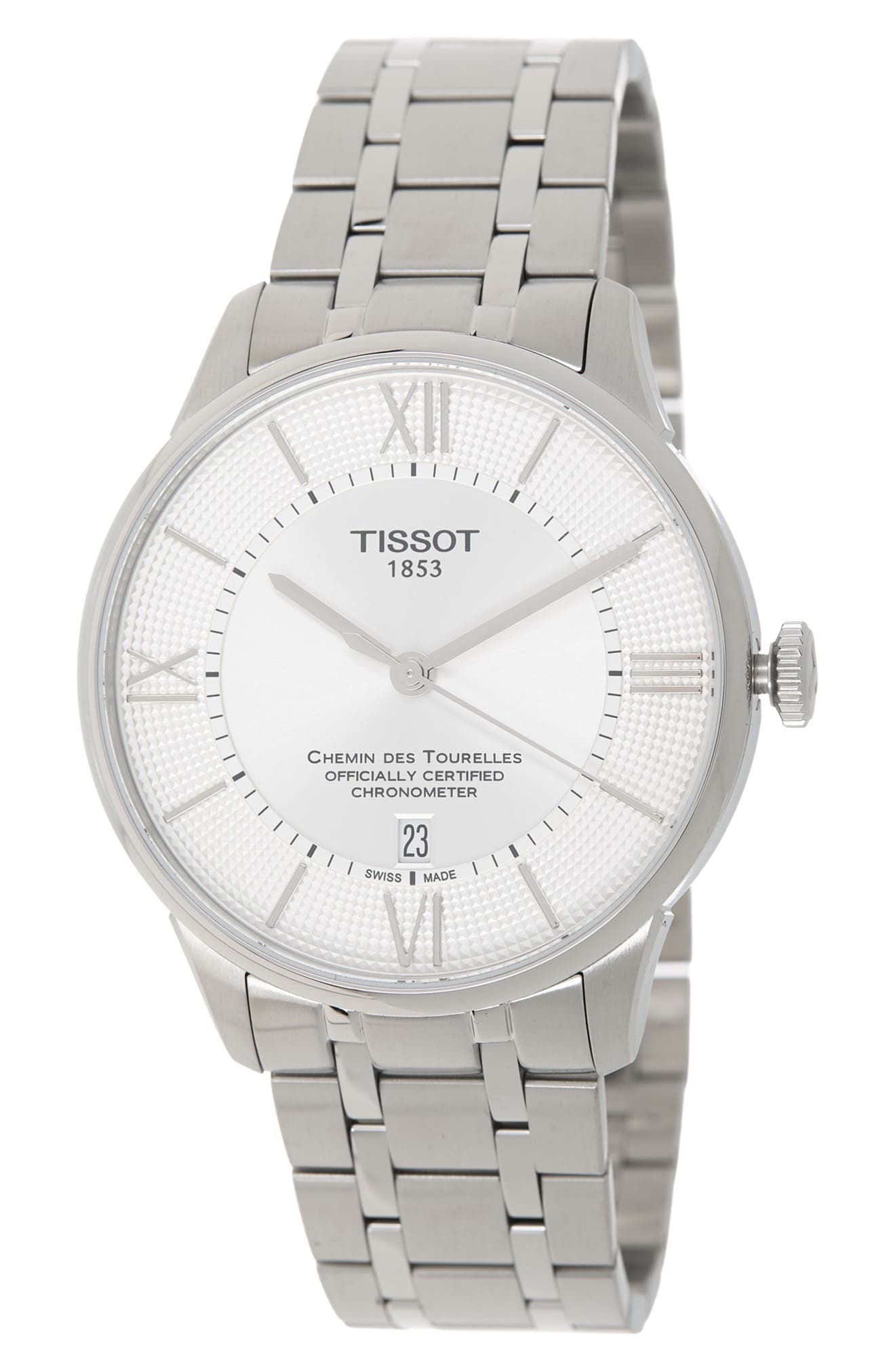TISSOT Men's Chemin des Tourelles Powermatic 80 COSC Automatic Bracelet  Watch, 42mm | Nordstromrack