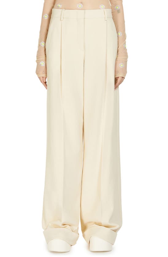 Sportmax Ivory Cotton Canale Pant In Cream
