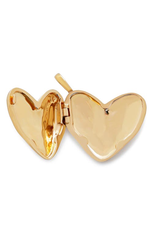 Monica Vinader Womens Gold Heart Shaped Recycled 18ct Yellow Gold-plated Vermeil Sterling-silver Loc In Yellow Gold