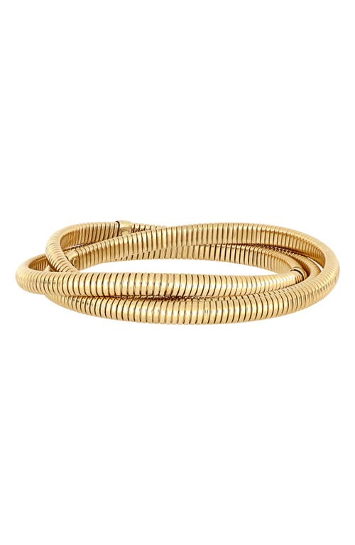 14K Gold Tubogas Layered Bracelet in 14K Yellow Gold
