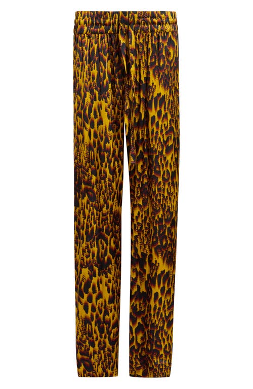 Allsaints Tyler High Rise Abstract Print Pants In Teresa Deep Yellow