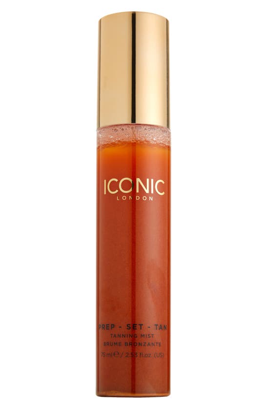 Iconic London Prep Set Tan Tanning Mist With Hyaluronic Acid Glow 2.53 oz / 75 ml In Glow