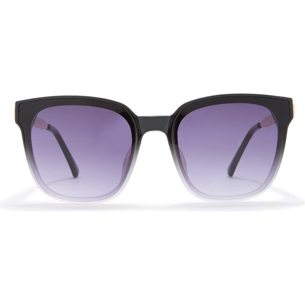 Shop Vince Camuto Two-tone Square Sunglasses In Black/grey