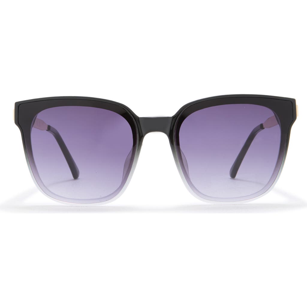 Vince Camuto Two-tone Square Sunglasses In Black/grey