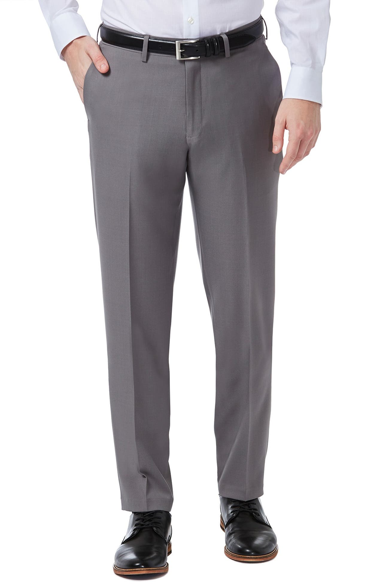 HAGGAR | Premium Comfort 4-Way Stretch Slim Fit Flat Front Dress Pants ...