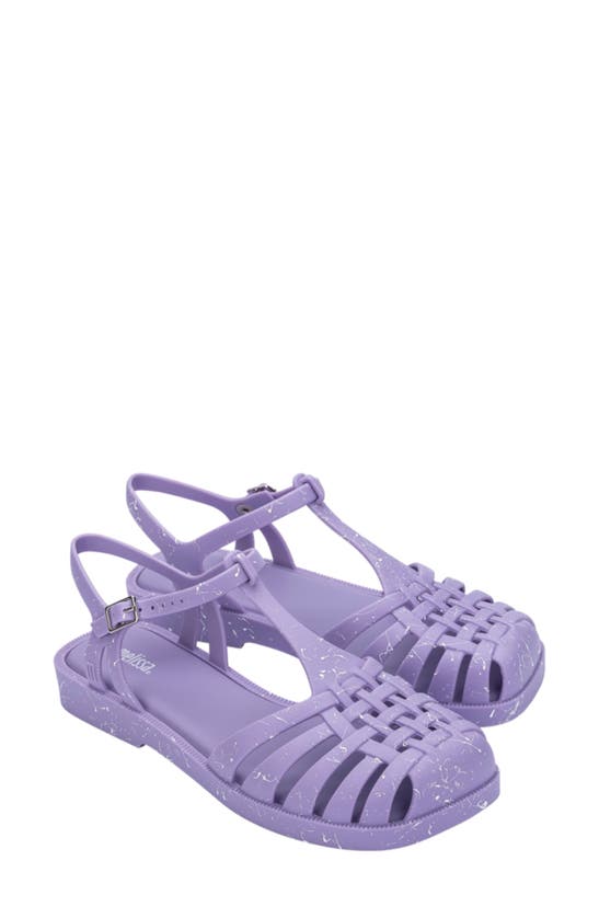 Melissa Aranha Quadrada Ii Water Resistant Sandal In Lilac