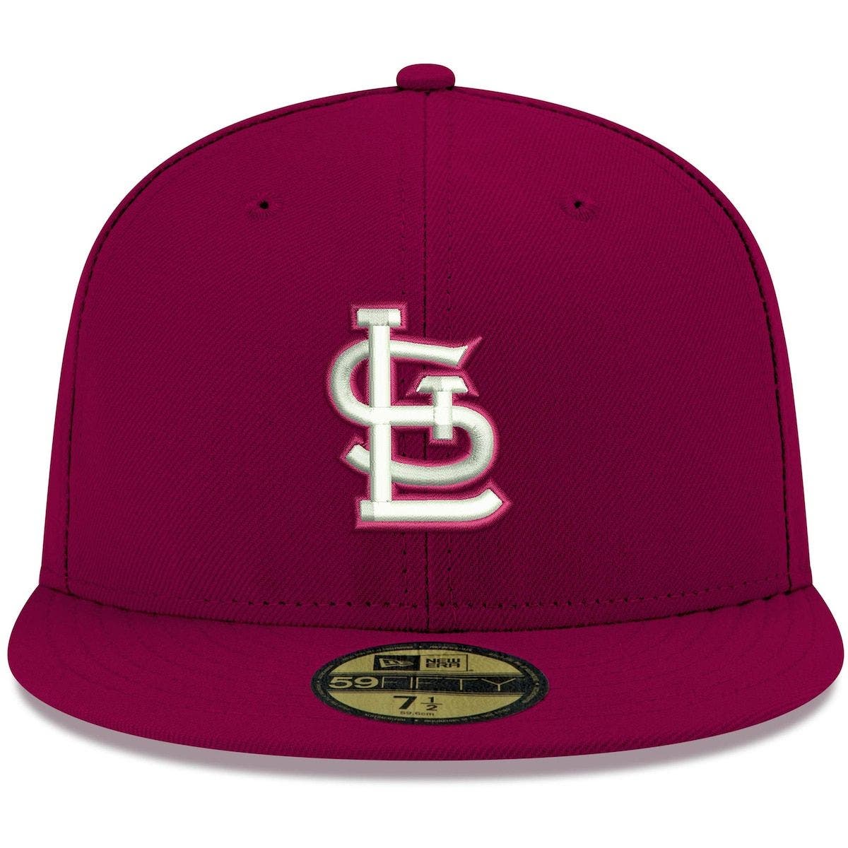 New Era Men's New Era Cardinal St. Louis Cardinals White Logo 59FIFTY