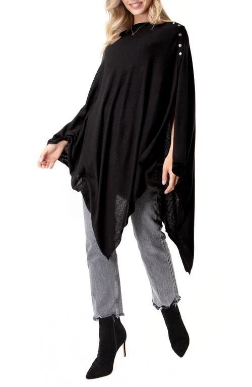 Accouchée Button Detail Maternity/Nursing Shawl in Black at Nordstrom