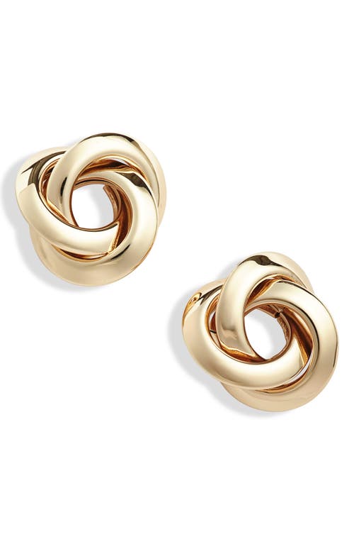 Shop Nordstrom Knotted Circle Stud Earrings In Gold