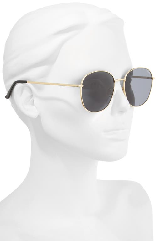 Shop Quay Jezabell 57mm Round Sunglasses In Gold/smoke