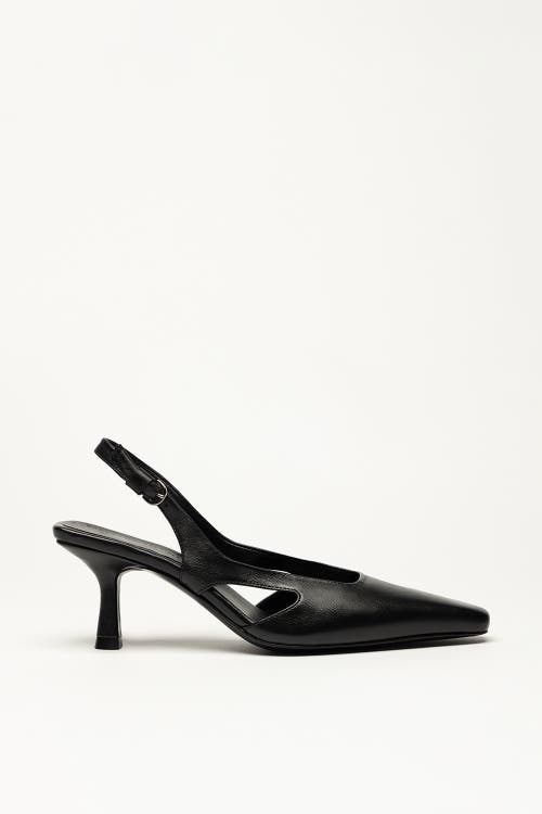 Want Les Essentiels De La Vie Want Les Essentiels Holton Smooth Leather Slingback Heels In Black