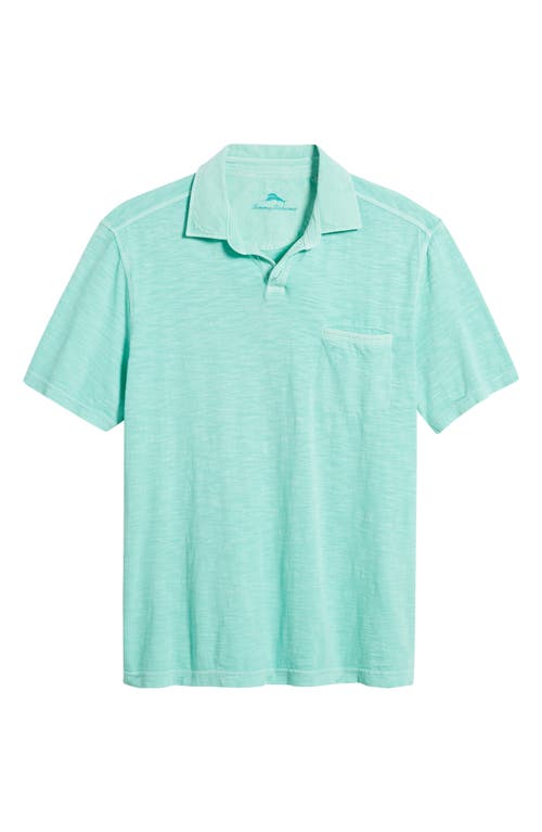 Shop Tommy Bahama Beach Fade Cotton Slub Jersey Polo In Gentle Breeze