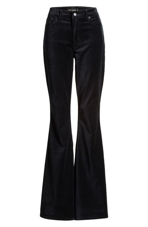 Shop Good American Good Waist Super Flare Velvet Pants In Black001