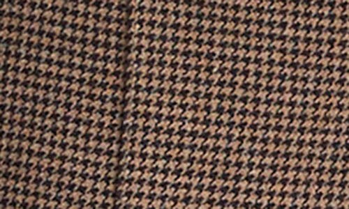 Vince Houndstooth Pull-on Crop Pants In Black/camel