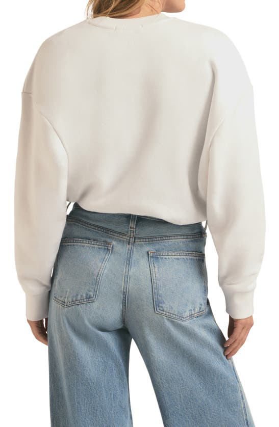 Shop Favorite Daughter Collegiate Cotton Blend Sweatshirt In White