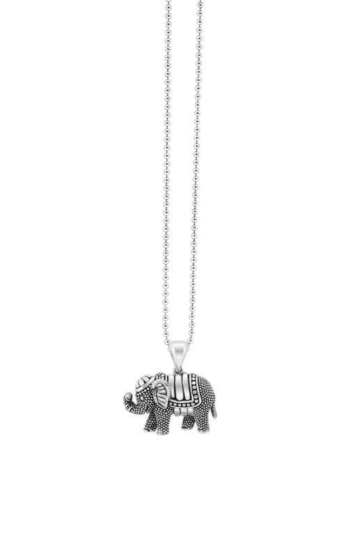 Shop Lagos Rare Wonders Long Talisman Necklace In Silver/elephant