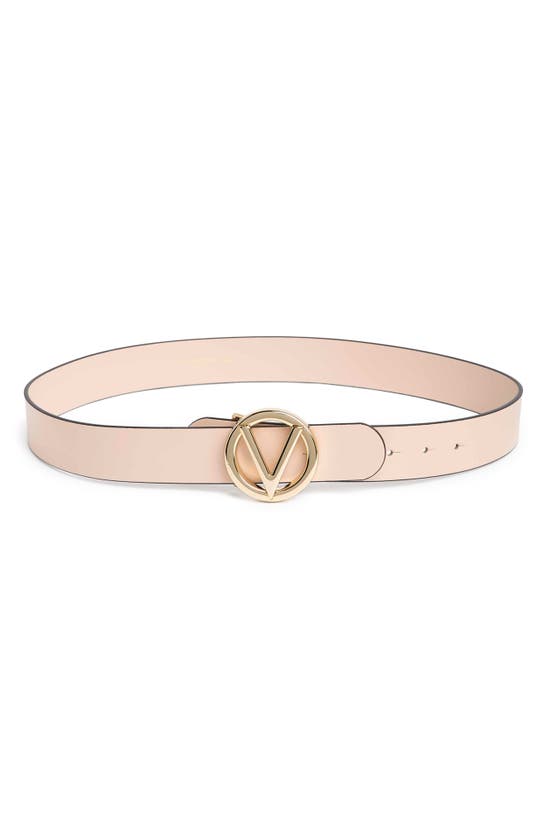 Valentino By Mario Valentino Giusy Leather Belt In Rose