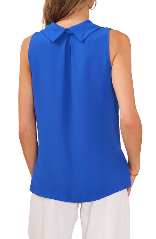 Shop Vince Camuto Cowl Neck Sleeveless Blouse In Sapphire Sky
