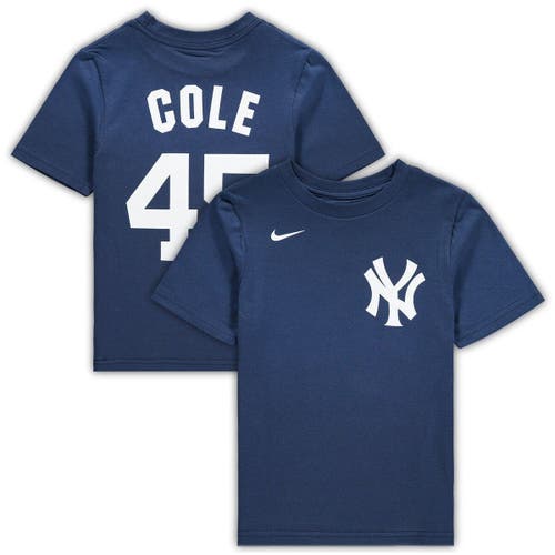 UPC 195011030686 product image for Preschool Nike Gerrit Cole Navy New York Yankees Player Name & Number T-Shirt at | upcitemdb.com