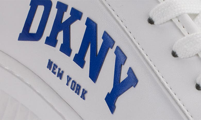 Shop Dkny Leon Sneaker In White/ Blue